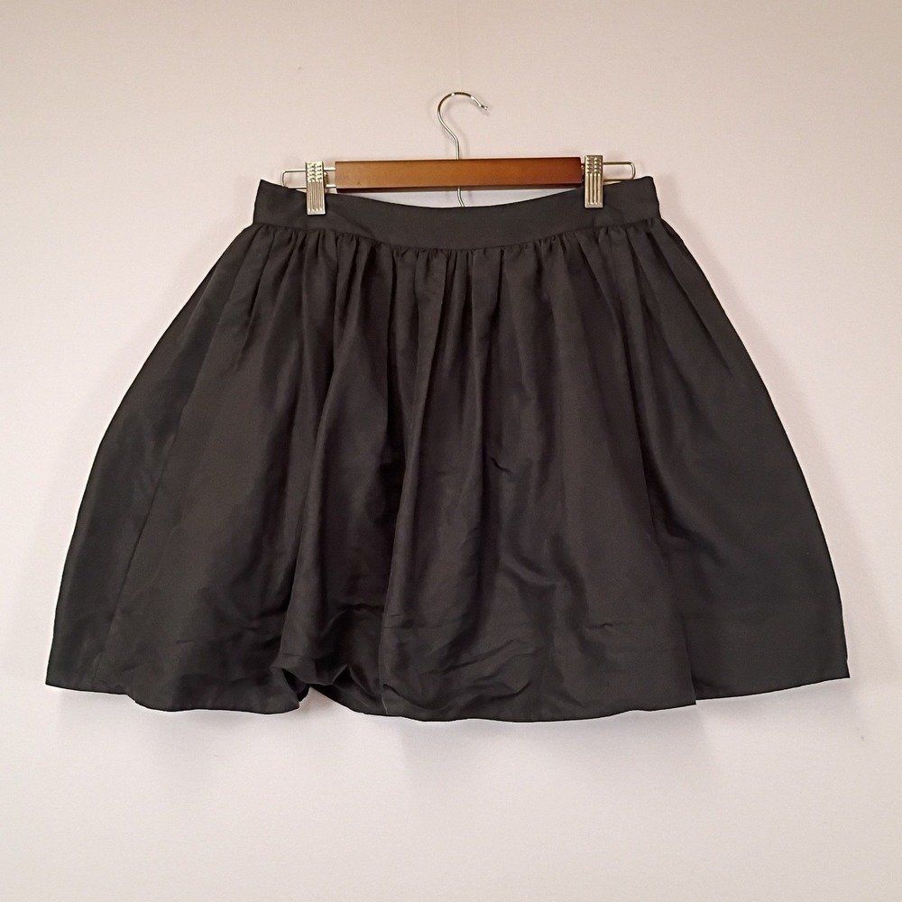 Coquette Kate Spade New York Womens 8 Black Cotton Silk Bubble Hem Mini Skirt
